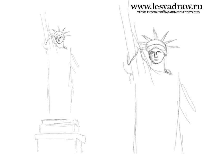 800x600 How To Draw The Statue Of Liberty Step By Step