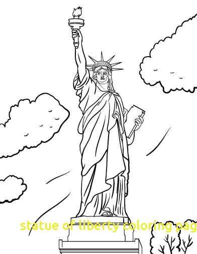 392x507 Statue Of Liberty Coloring Page With Free Statue Of Liberty