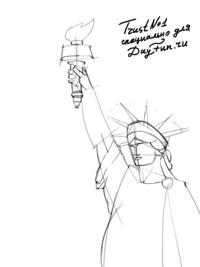 400x533 Draw Statue Of Liberty