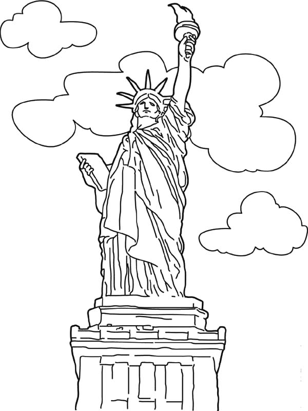 600x800 Worldwonders Liberty Statue Coloring Pages Batch Coloring