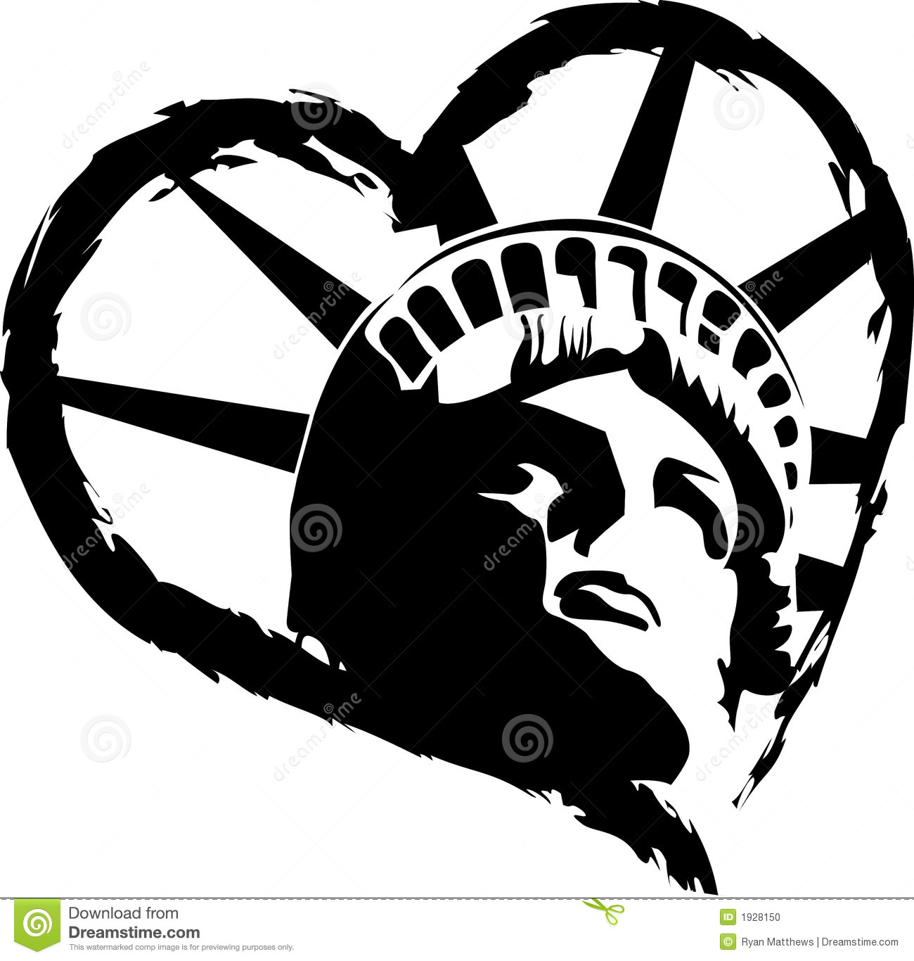 1300x1366 Drawn Statue Of Liberty Abstract