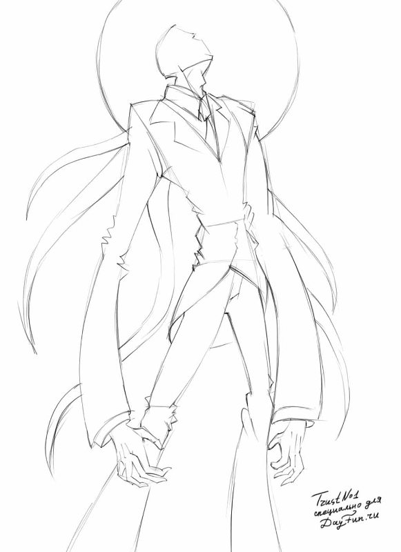 581x800 How To Draw Slenderman Easy Step