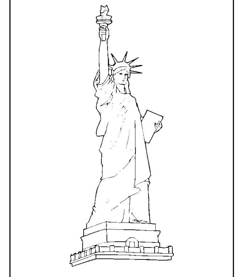 790x900 Free Printable Statue Of Liberty Coloring Pages For Kids Adult
