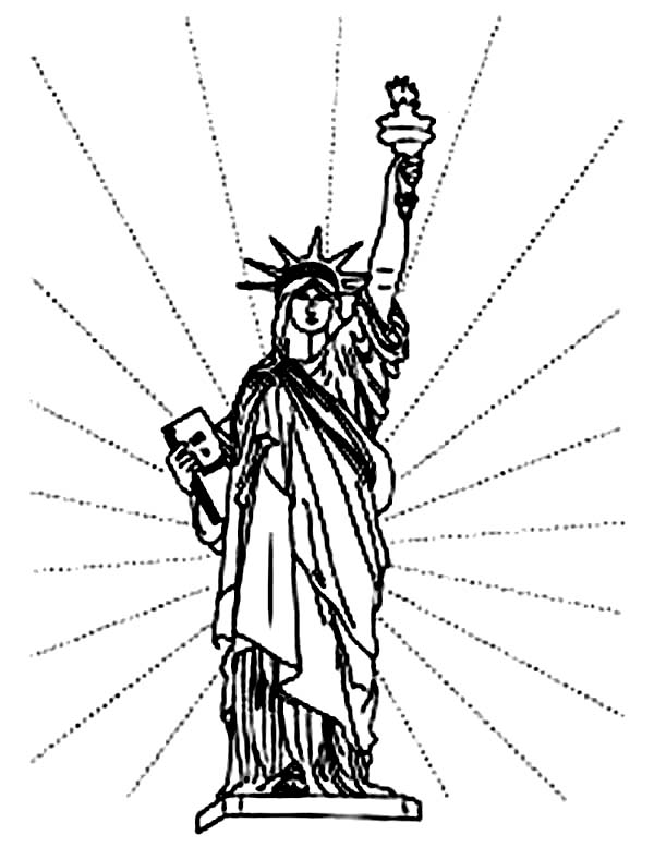600x777 Independence Day In Statue Of Liberty Coloring Page