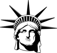 200x185 Lady Liberty Clipart