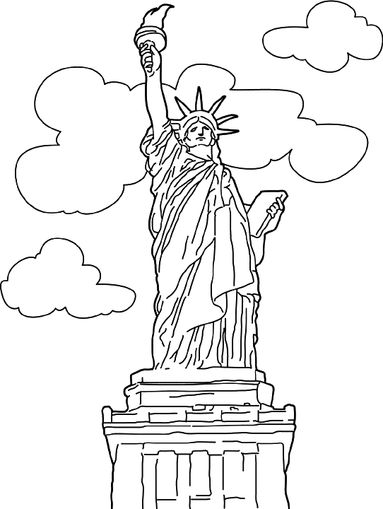 542x720 Statue Of Liberty Cartoon Drawing Free Clip Arts Sanyangfrp