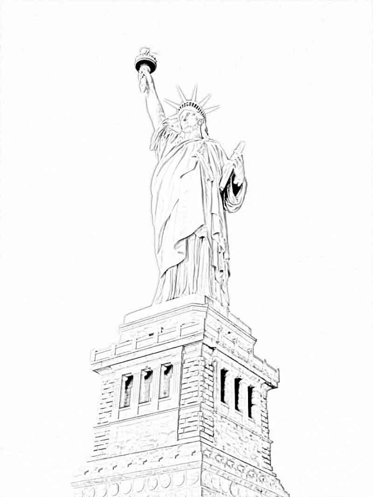 728x970 Statue Of Liberty Coloring Page With Wallpaper Android