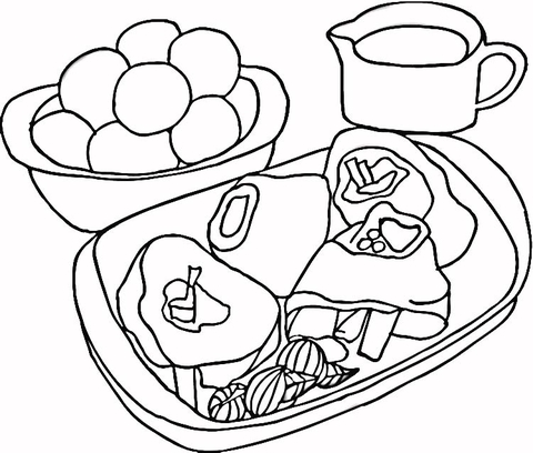 480x408 Steak With Potatoes Coloring Page Free Printable Coloring Pages