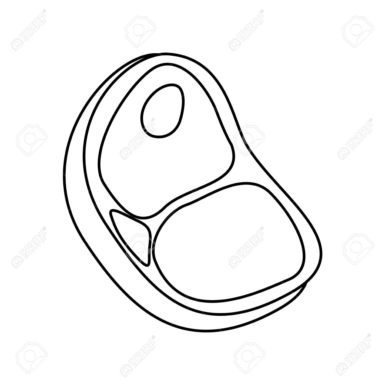 1300x1300 Beef Meat Isolated Icon Vector Illustration Design Royalty Free