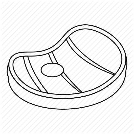 512x512 Beef, Food, Line, Meat, Outline, Steak, Thin Icon Icon Search Engine