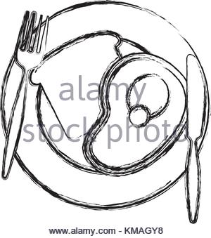 300x339 Steak And Bread Icon Stock Vector Art Amp Illustration, Vector Image