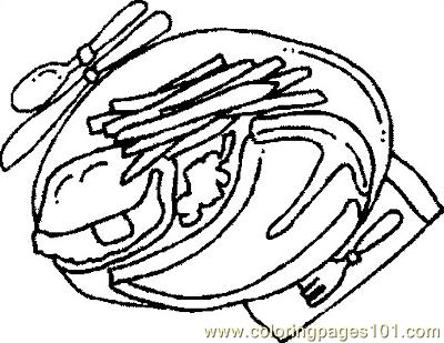400x309 Steak Coloring Page
