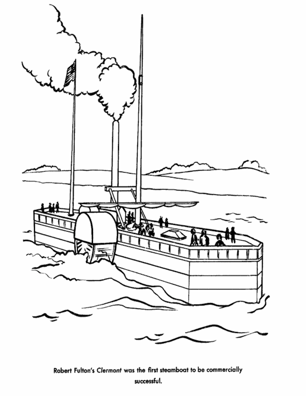 612x792 Z'Onae Coloring Transportationoats002 Steam Boat Coloring Pages