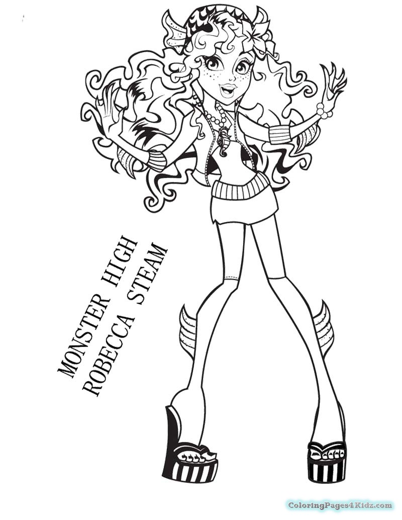 800x1034 Monster High Coloring Pages Robecca Steam Coloring Pages For Kids
