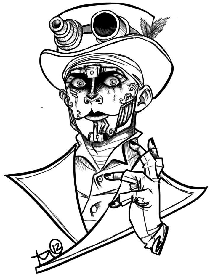 709x929 Steam Powered Giraffe Rabbit Lineart By Terahann
