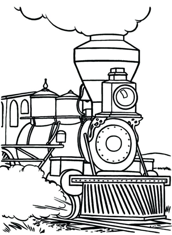 600x821 Steam Train Coloring Pages As How To Draw Steam Train Coloring