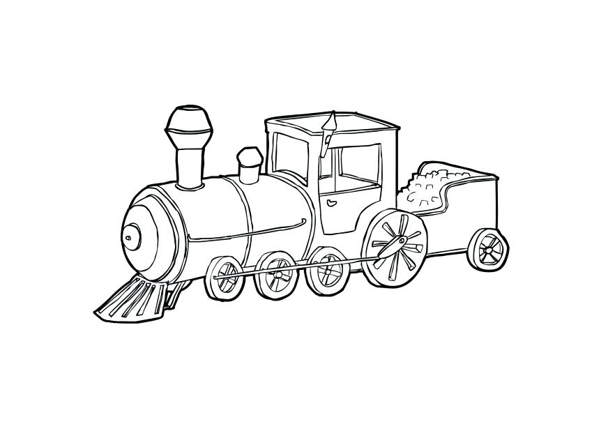 872x605 Steam Train Coloring Pages Plus Train On A Curve Coloring Page