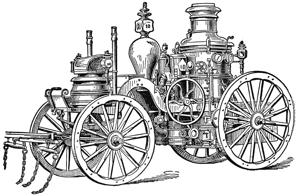 1024x665 Steam Fire Engine Clipart Etc