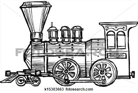 Steam Locomotive Drawing at GetDrawings | Free download