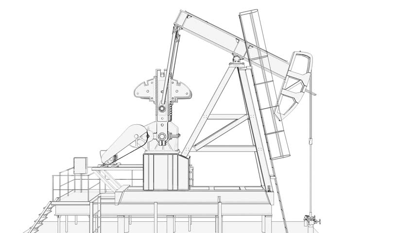 852x480 Blueprint Engineering Drawing Animation Of A Steam Engine. Loops