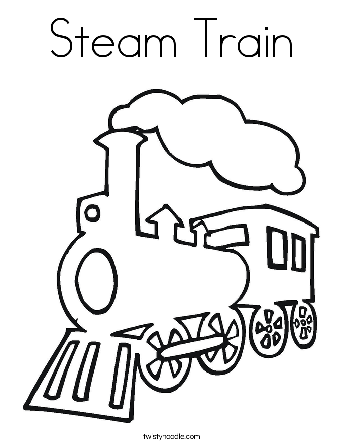 685x886 Steam Train Coloring Page