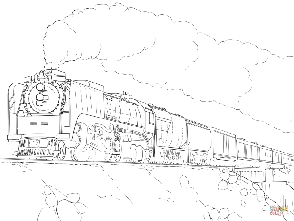 960x720 Get This Steam Train Coloring Pages 88416 !