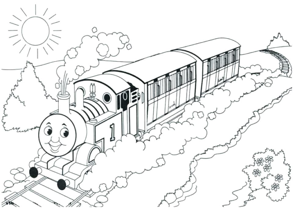 960x683 Thomas Train Coloring Book As Well As Train Coloring Book Also