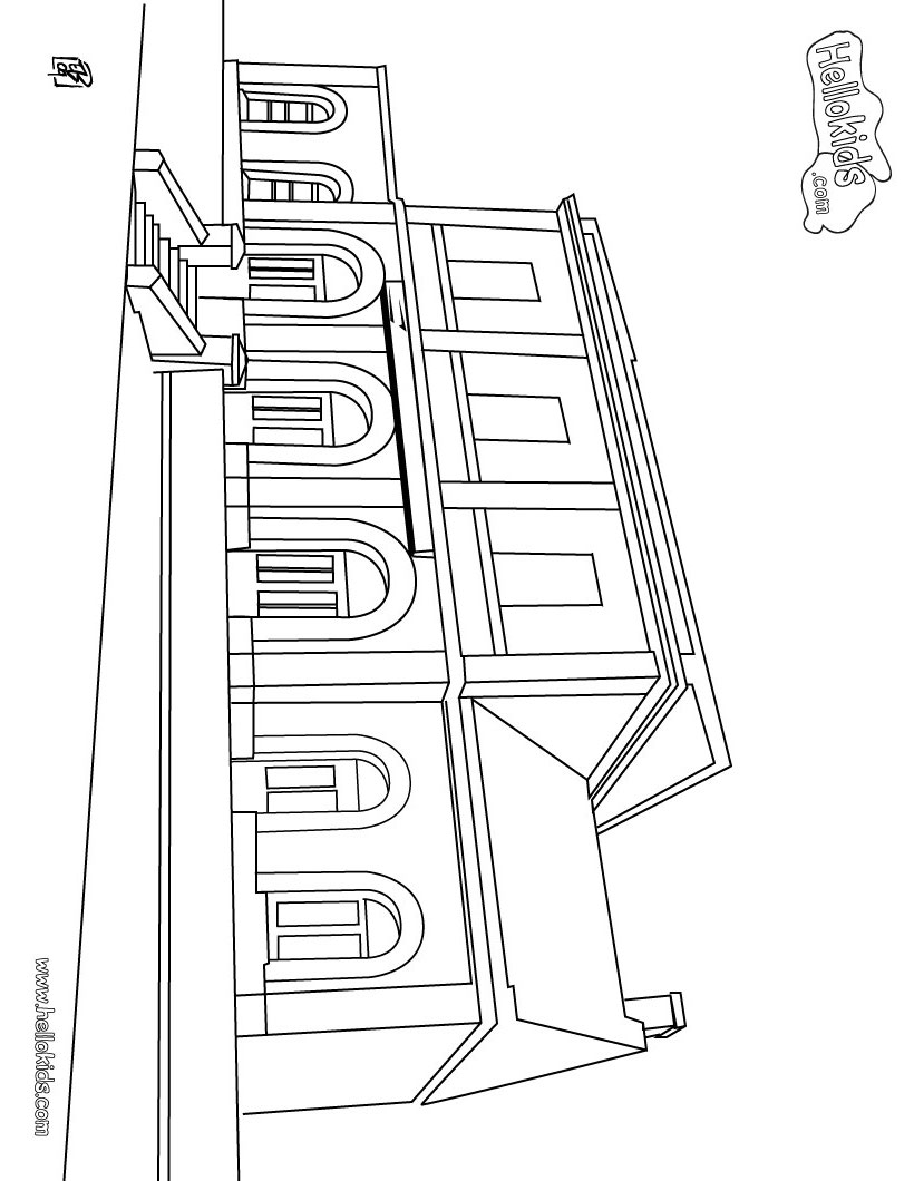 820x1060 Train Station Coloring Pages