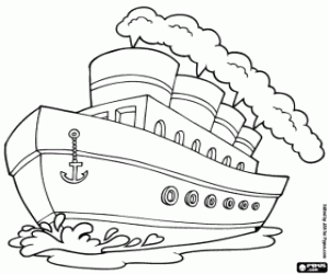 300x250 Steam Boat Coloring Pages Steam Boat Coloring Pages