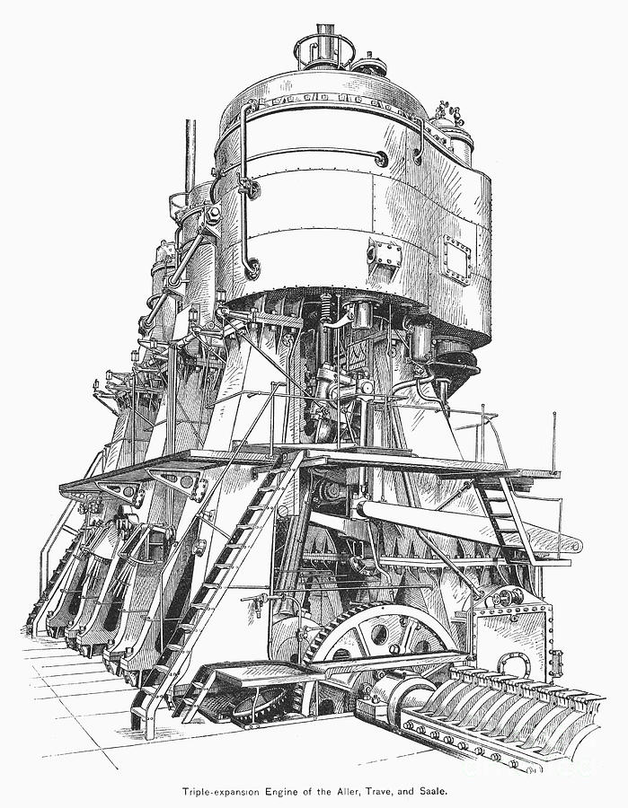 699x900 Steamship Engine, C1885 Photograph By Granger
