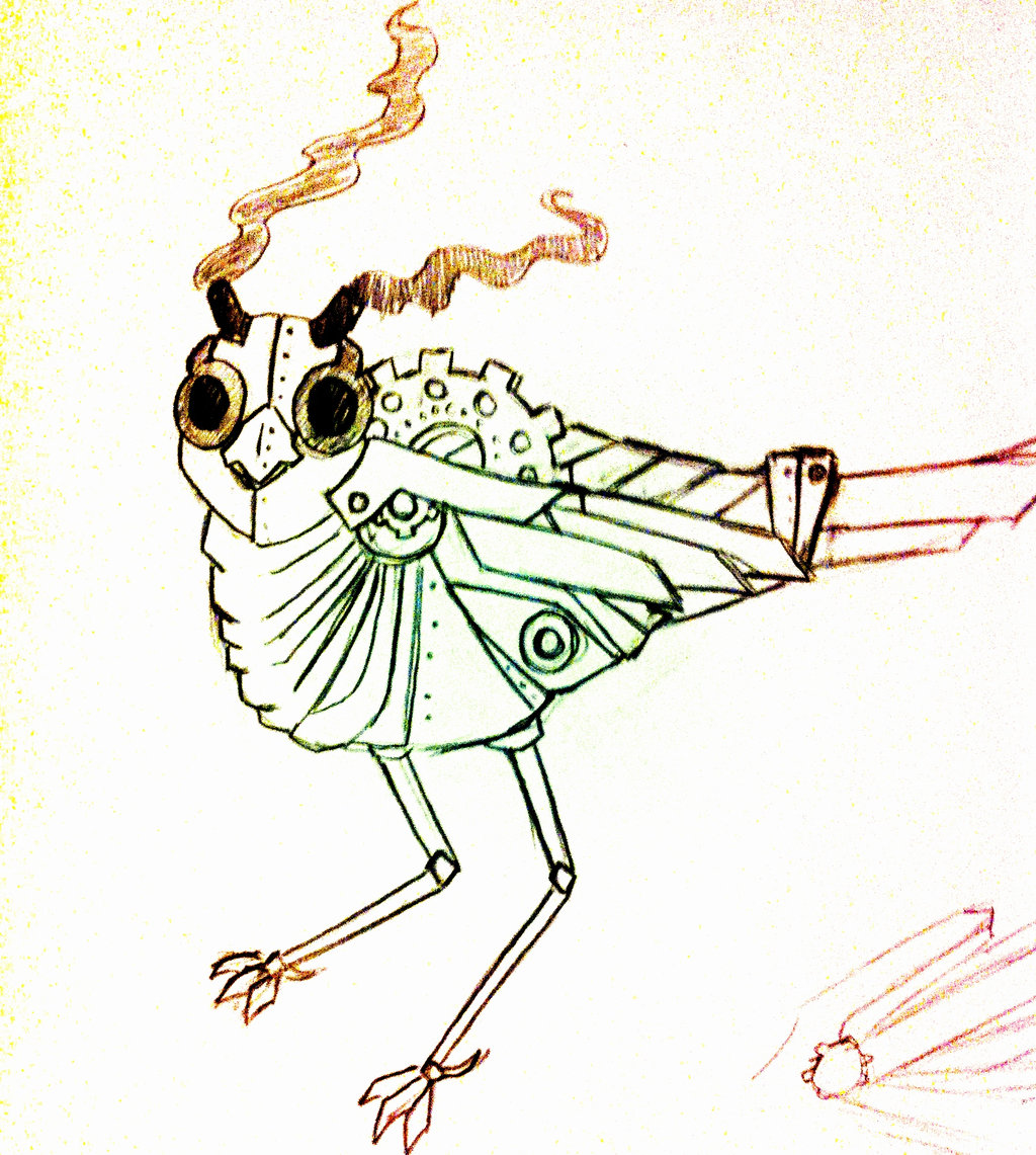1024x1141 Steampunk Bird By Tokyo Vamp