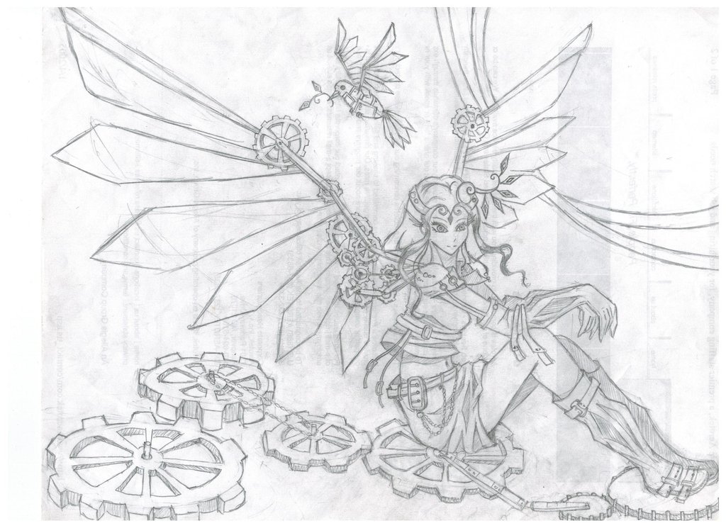 1024x745 Steampunk Art Trade By Cerulean Bird