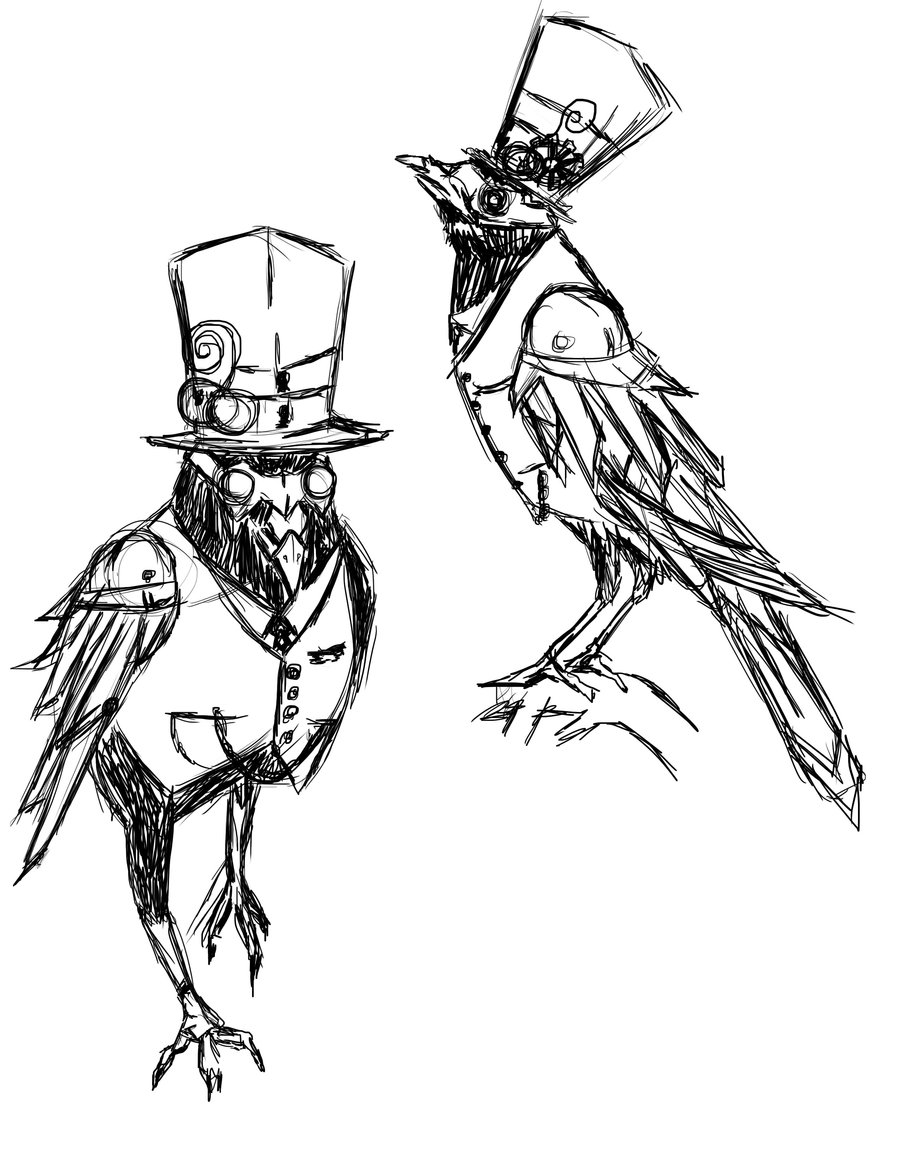900x1165 Steampunk Crow By Jonathancervantes
