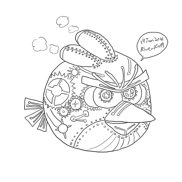 600x600 Steampunk Red Bird By Riverkpocc