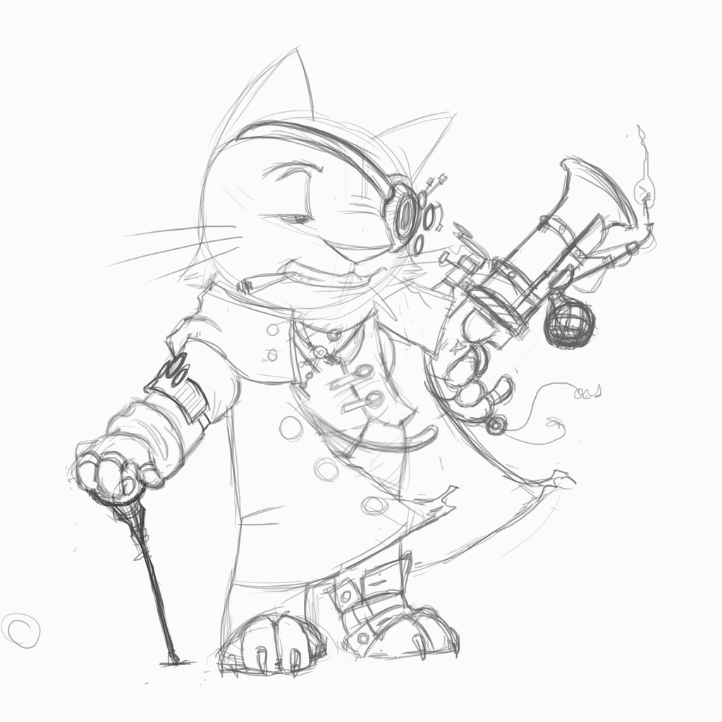 1024x1024 Wip Steampunk Pirate Cat By Rwhicks