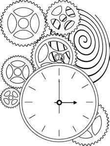 225x300 Steampunk Clock Drawing Kids Pages