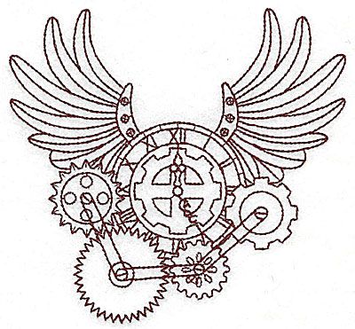 400x371 Steampunk Clock Drawings