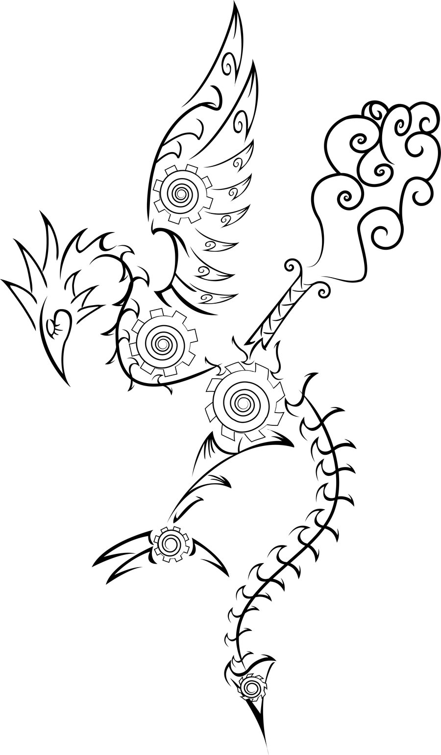 900x1539 Steampunk Clock Tattoo Sketch In 2017 Real Photo, Pictures