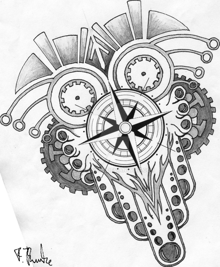 900x1089 Compass Rose Tattoo By Flyfranky2