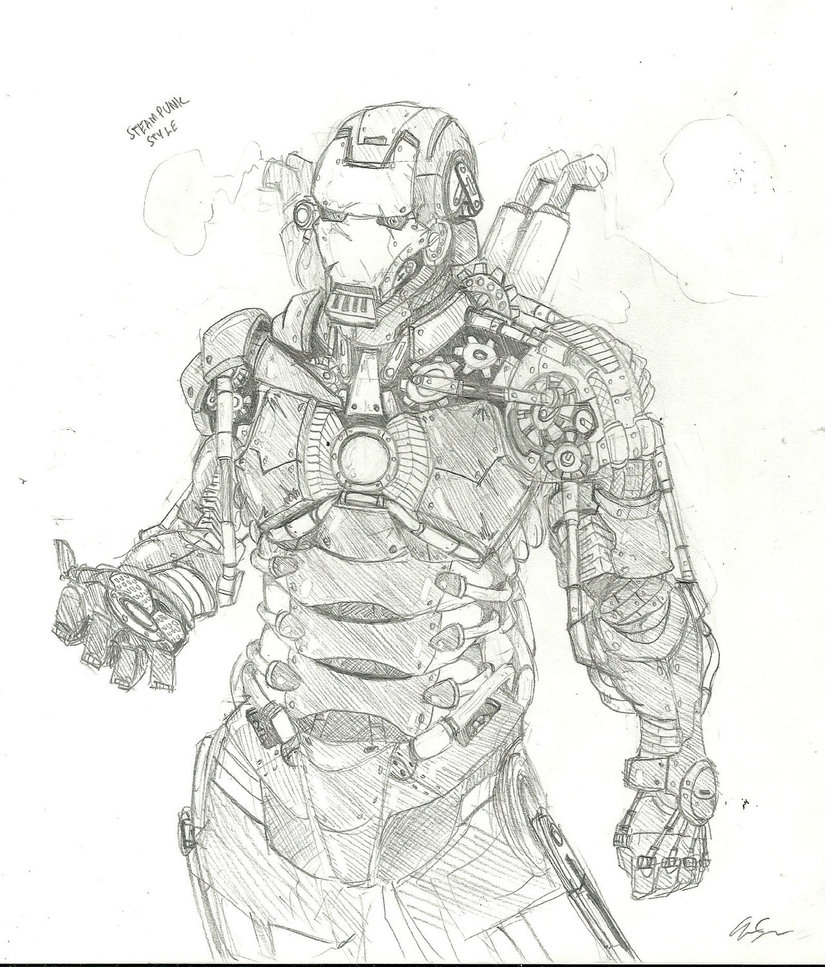 825x967 Steampunk Style Ironman By Orugaron