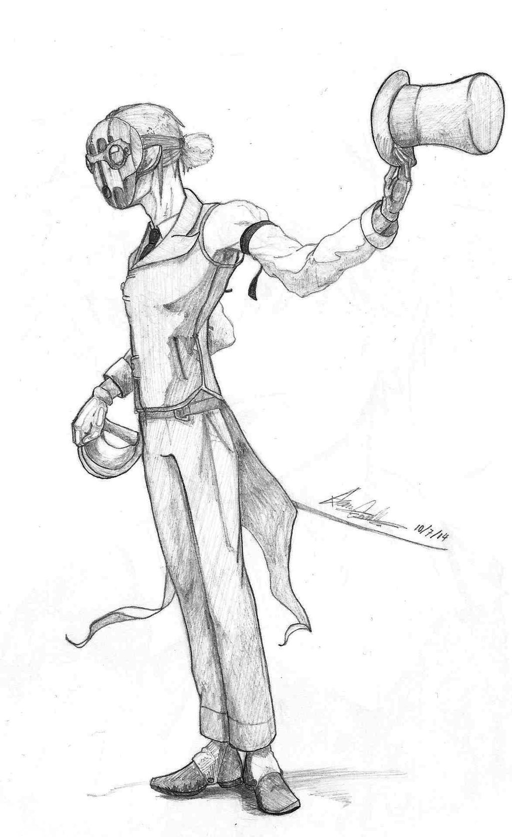 1024x1673 Another Steampunk Drawing ~l By Originarts