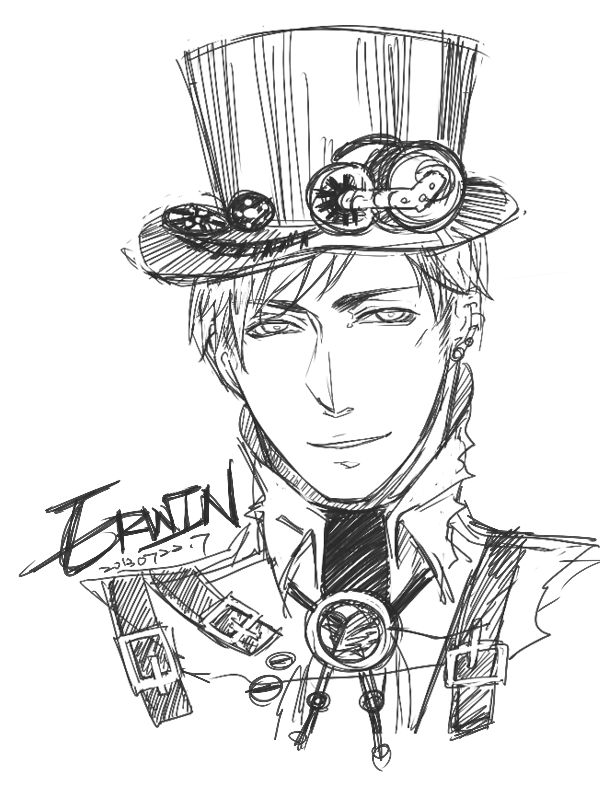 600x800 Drawn Steampunk Person