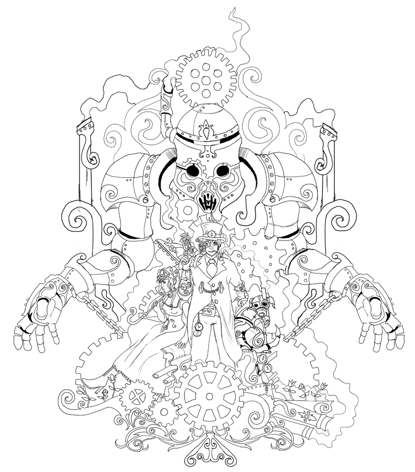 840x955 Steampunk Animal Coloring Pages Just Colorings