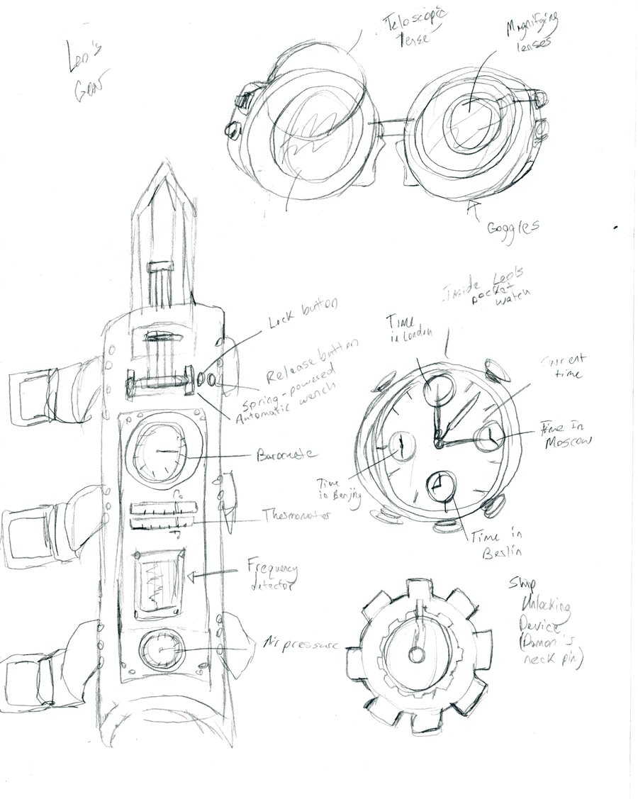 900x1127 Steampunk Gear Sketches By Drakon The Demon