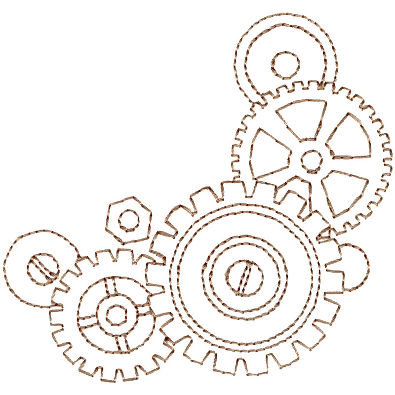 800x800 Steampunk Gears Corner