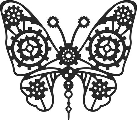 450x395 Cheery Lynn Gears Butterfly (Steampunk Series) Die B367
