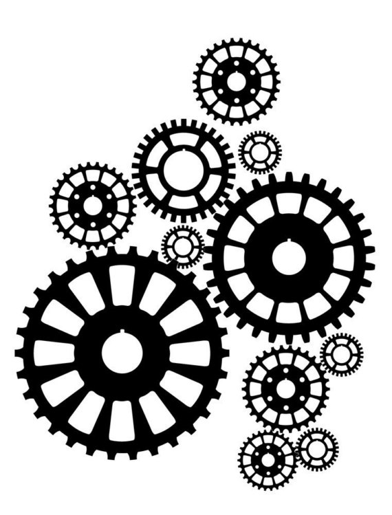 570x749 Steampunk Gears Wall Decal For My Son's Room For My Children
