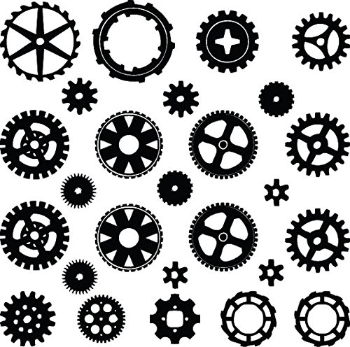 500x496 Yingkai Steampunk Gears Amp Cogs Living Room Vinyl Carving Wall