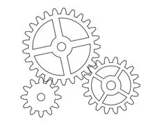 236x192 Gears Template Chuck Template