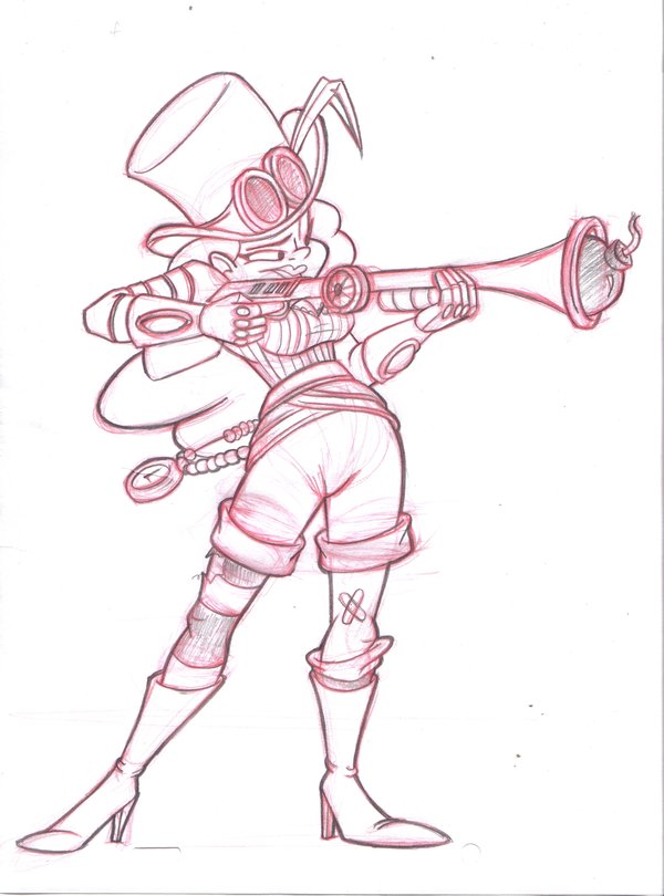 600x810 Steampunk Gunner Girl By Kenny Boy